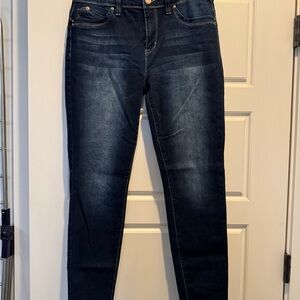YMI Blue Skinny Jeans with Vintage Fade
